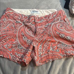 Old Navy Women's Paisley Print Shorts - Coral